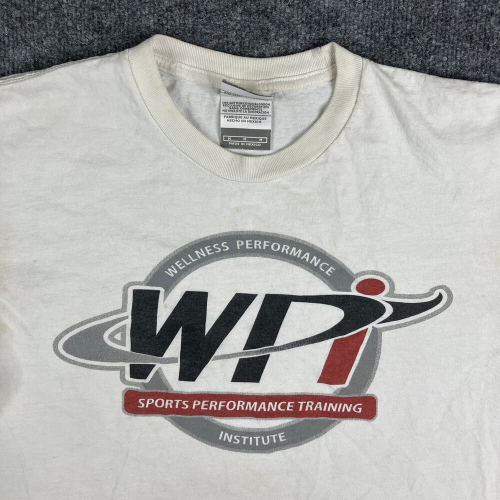 Nike Team T-Shirt Mens Size M White WPI Sports Training Graphic Logo Tee